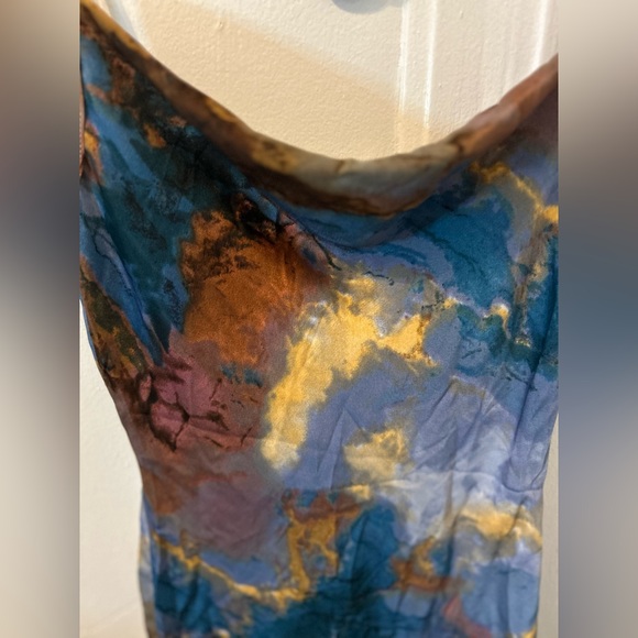 Micas Midi Abstract Dress with Cowl Neck - Picture 4 of 6